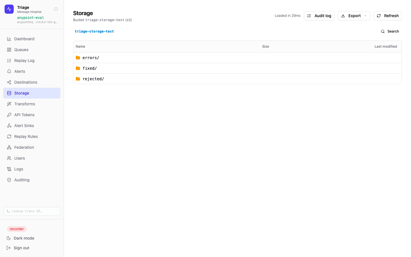 Storage browser